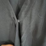 Ann Taylor  LOFT Women‎ Size XS Black Romper Cap Sleeve V-Neck Front Clasp Button Photo 2