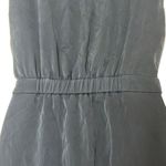 Mara Hoffman  Navy Blue Pink Trim Mini Dress Silk Blend Sleeveless Side Zip Photo 5