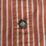 Ralph Lauren Shirt Coral White Striped Western Button Down Long Sleeve Size 10 Photo 5