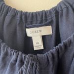 J.Crew XS S Navy Linen Oversized Short Dress Belted Red Floral Embroidered Tunic Photo 1