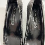 Via Spiga‎ Womens Pump Heels Metallic Leather Croc Almond Toe Size 8M Silver Photo 7