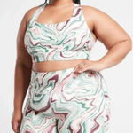 Athleta 981760 Ultimate Printed Sports Bra D-DD Marble Multi Women's 3X NWT $54 Photo 0