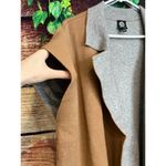 Bobeau  Open Front Long Sweater Cardigan Kimono Poncho w Collar Brown Grey Sz 1X Photo 2