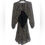 Forever 21  open back floral mini dress, sheer sleeves, lined, Small Photo 3