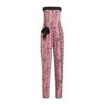 ATM ANTHONY THOMAS MELILLO Ruffle Trim Pink Leopard Jersey Jumpsuit Size Small Photo 1