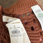 Aerie  Horizon Brown Crochet Knit Wide Leg Beach Casual Pants Med NWT Photo 3