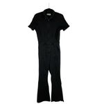 Free People Women's Jayde Flare Jumpsuit - Black Denim Large Boho Casual Photo 1