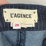 L'Agence  Womens Pinstripe Denim 28 Blue Cotton Blend Straight Leg Photo 3