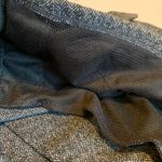 Kyodan  Women’s Small Mock Neck Pullover Sweater Gray Herringbone Tweed Photo 11