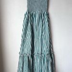 Petal and Pup Yasminie Green White Striped Shirred Maxi Dress S Photo 7