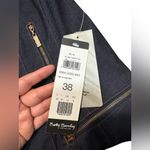 Betty Barclay Collection Moto Jacket – Size 38 (US 8) NWT Blue Photo 3