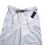Tommy Hilfiger Wide Leg Pants Womens 8 White High Rise Belted Pockets Photo 1