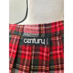 Vintage Red Green White Plaid Tartan Pleated Fringe Knee Length Kilt Photo 5