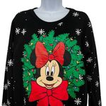 Disney  Minnie Mouse Christmas Holiday Light Up Long Sleeve Sweatshirt Top Photo 3