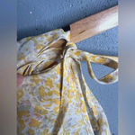 Lulus  Sweetest Frills Yellow Print Tie-Strap
Smocked Bodysuit Photo 9