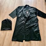 Vintage Satin Kimono Robe Pink Yellow Blue Floral Embroidered W/ Matching Bag M Multiple Size M Photo 2