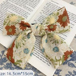 1PC‎ Daisy Print Bow Hairpin Women Hair Clips Floral Barrettes hair accessories Photo 0