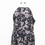 Betsy and Adam . Plus Size Layla Halter Top Foil Print Gown. Photo 10