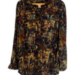 CJ Banks Maximalist Abstract Button Up Dressy Office Work Blouse Plus Size 1X Photo 0