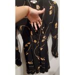 Billabong  Floral Long Sleeve Black Dress Photo 5