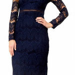 Love by Design  Navy Lace Dress Photo 0
