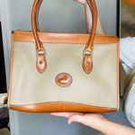 Dooney & Bourke Vintage 90s Tan Brown Leather All Weather Shoulder Purse Handbag Photo 11