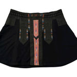 Free People New Romantics black embroidered a-line mini skirt size S Photo 0