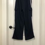 Commense Womens Side Panel Cargo Sweatpants Drawstring Long Pants Navy Large NWT Blue Photo 6