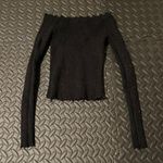 Forever 21  black off the shoulder cropped top size S Photo 0