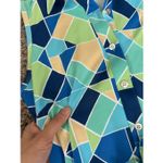 J. McLaughlin  Dolly Catalina Cloth Sleeveless Dress Belted Green/Blue Print XS Photo 14