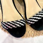 Rag & Co Black Silver Leather Suede Velcro Ankle Sandal Heels Size US 9 Photo 9