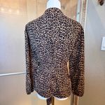 J.Crew Sara Drapey Wrap Brown & Black Leopard Print Blouse w Tie Bow Photo 4