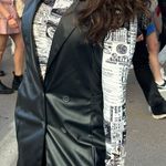 Cuesta Blanca Black  Leather Dress - Buttons On Front Photo 5