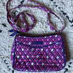 Vera Bradley Katalina Pink Diamonds small crossbody purse bag 9 x 6 x 2.5" Photo 0