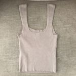 Abercrombie & Fitch  Square Neck Tank Top Ribbed Stone Small Crop Cropped Photo 4