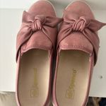 Pink Knotted Bow Mules with White Sole Size 9 Photo 1