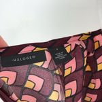 Halogen NEW‎  pink retro geometric printed tie front dress Photo 4