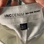 INC  International Concepts Mid-Rise Skinny White Distressed Jeans Women 18/34‎ Photo 11