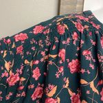 Free People Flower Fields Emerald Combo Button Up Mini Dress Pockets Long Sleeve Photo 7