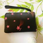 Coach NWT canvas wristlet pouch wallet with Star Print Pink Black $78 Photo 1