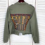 Wonderly  Curvy Embroidered Back Twill Army Jacket Green 12W Photo 10