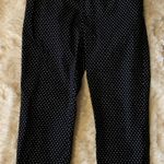 Polka Dot Business Casual Pants Black Size 8 Photo 0