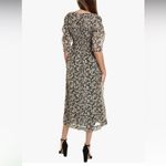 Rebecca Taylor *** Osaka Silk Blend Cream Floral Ruched Puff Sleeve Midi Dress Photo 11