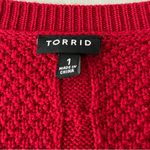 Torrid Red Wool Blend Cableknit Sweater Photo 1