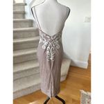 Portia & Scarlett Maree Pink Silver Glitter White Swirl Applique Ankle Dress Size 10 Photo 4