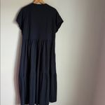 ME+EM Open Collar Tiered Maxi Dress in Navy 12 Blue Photo 2