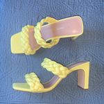 BCBGeneration BCBG Generation Yellow Square Toe slip Sandal Pumps Braided Finaa Slide 9 Photo 12