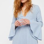 Free People Belle Mini Dress Blue Plaid Photo 0