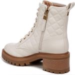 Sam & Libby  Quilted Lace-Up Boots - Cream and Brown Photo 0