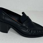 Aquatalia  Josette Classic Retro Y2K Nappa Heel Mocasines in Black size 11 Photo 9